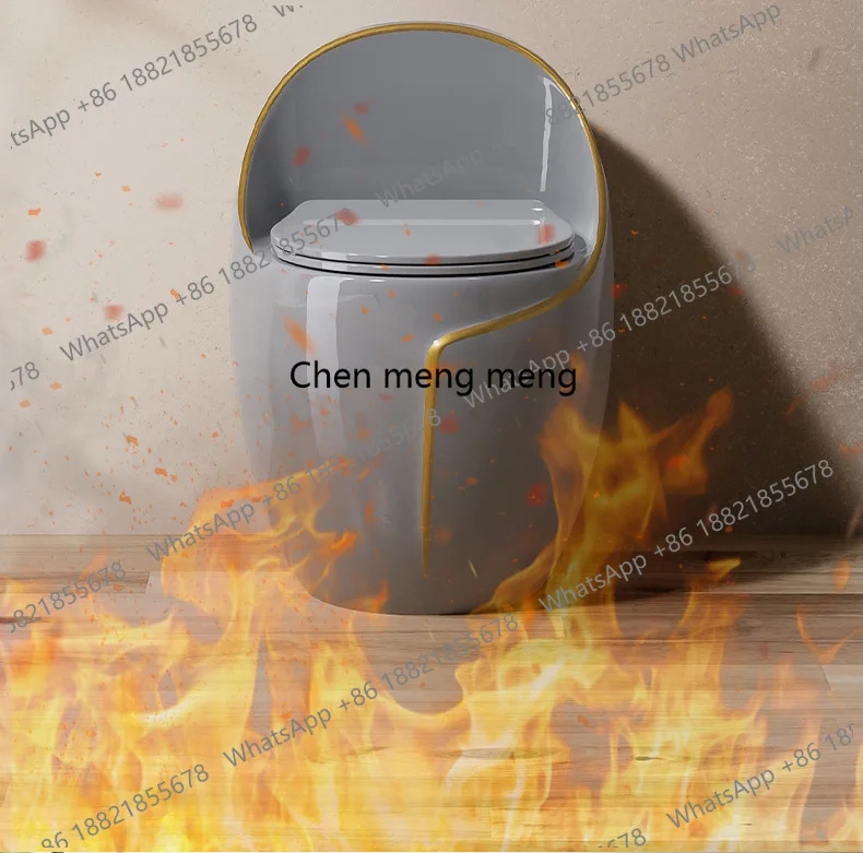 Color egg-shaped household toilet toilet small apartment bathroom siphon large diameter bathroom