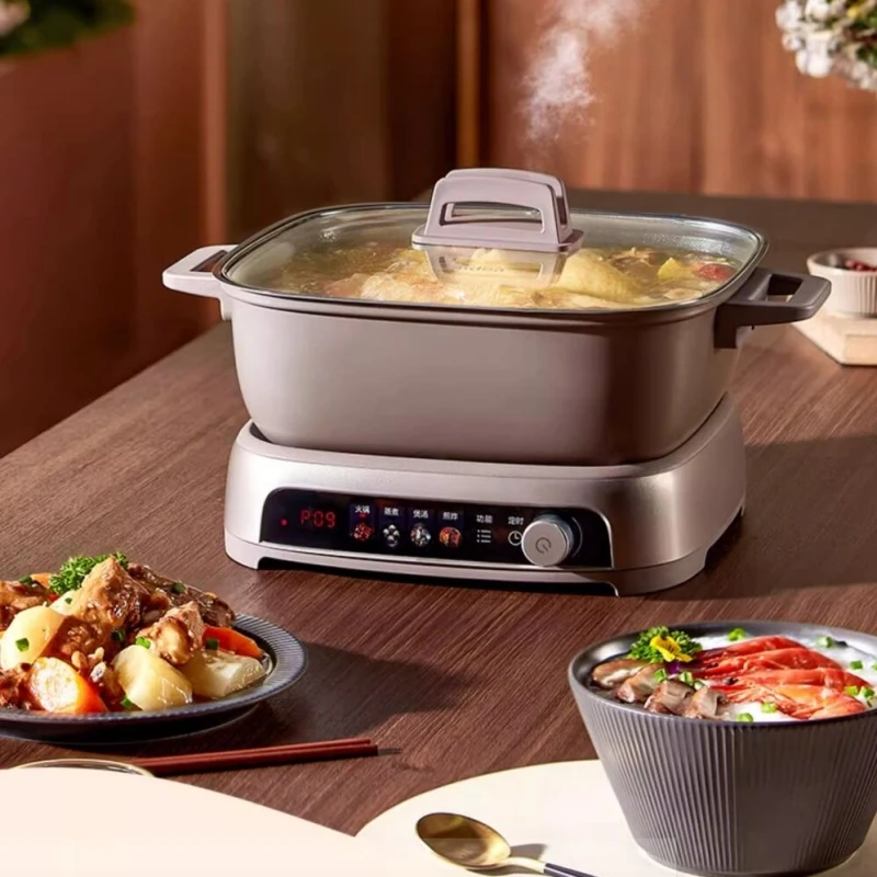 ميديا 220 فولت إناء/ قدر كهربائي منزلي سبليت 6.5L متكامل متعدد الوظائف وعاء تسخين كهربائي 2200 واط مقلاة كهربائية