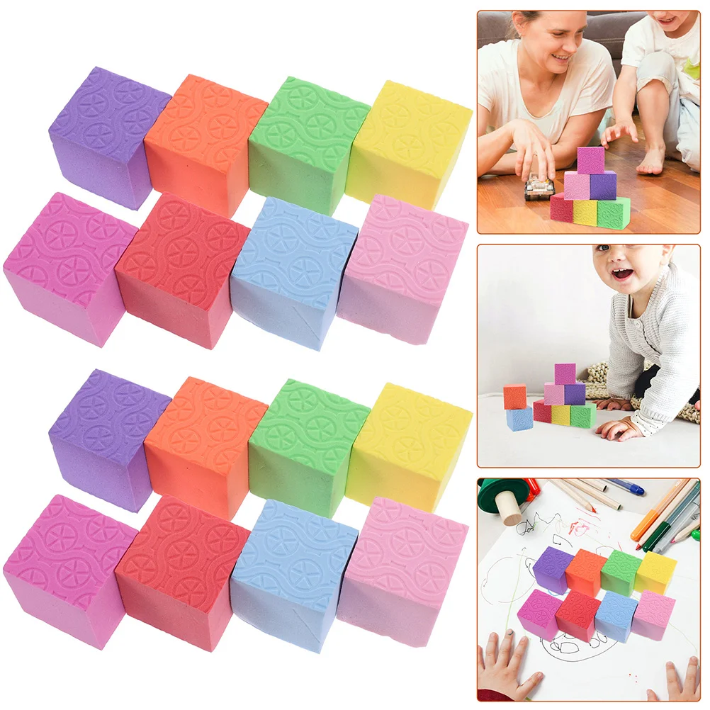 50 Pcs Cube Teaching Aids Building Blocks Educational Colorful Foam Cubes Kids Toy Counting Counters Child Small