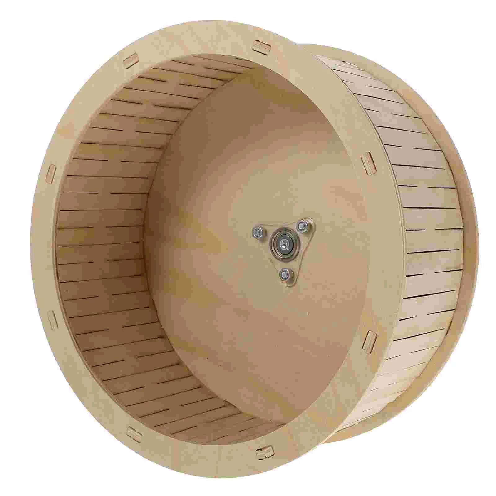 Wooden Mute Hamster Running Wheel Chinchilla Hamster Wheel Sports Toy Wooden Running Exercise Wheel Plaything