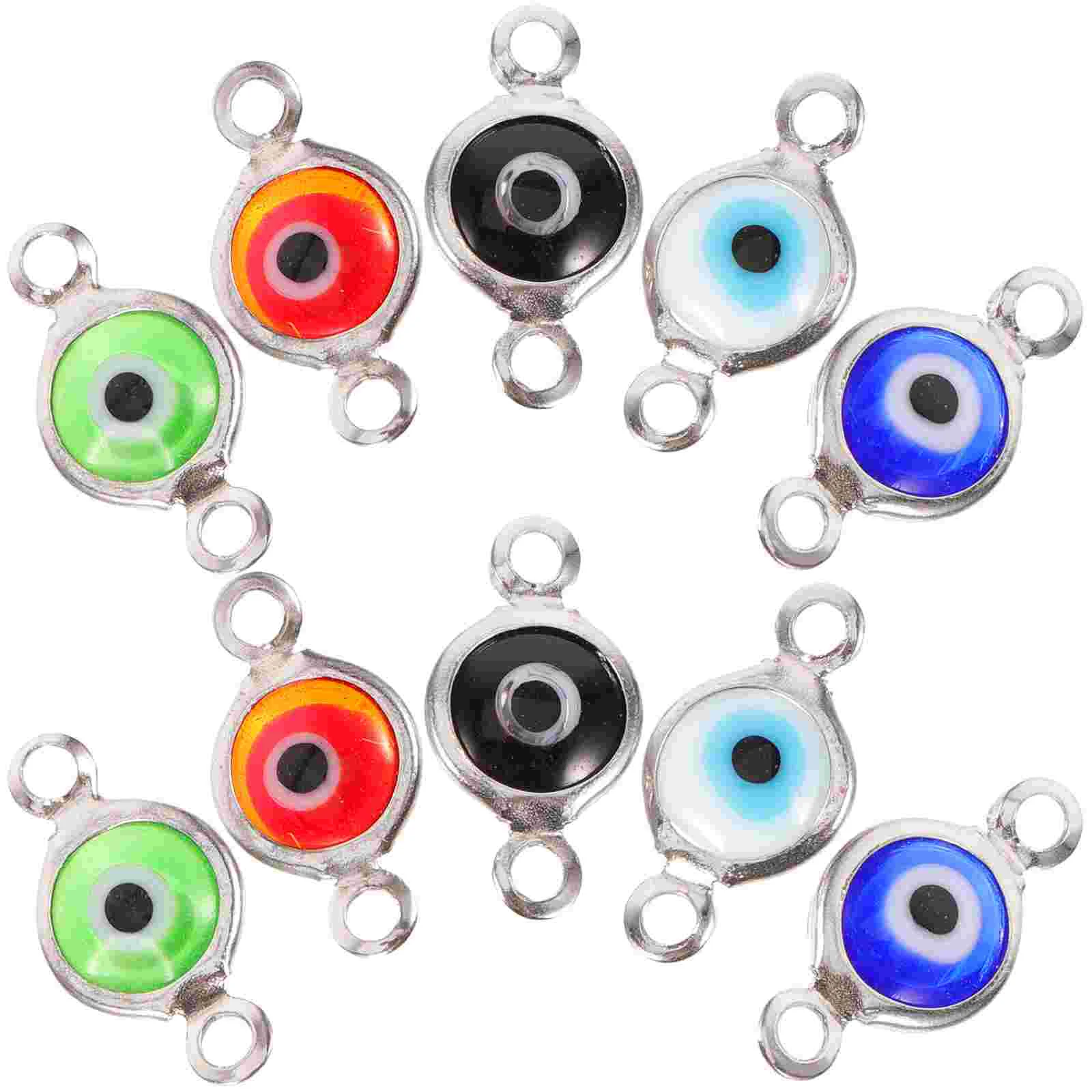 

10 Pcs Bracelet Jewelry Metal Charms Evil Eye Making Accessories Pendant Earring