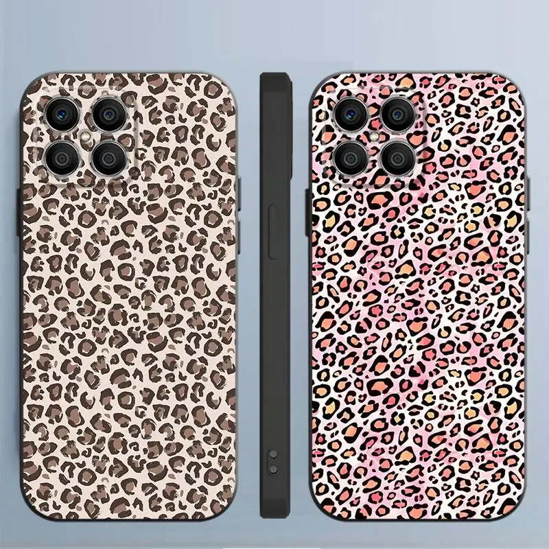 INS Brown Leopard Print Cover Phone Case for Honor 8X 70 90 Pro X6a X7b X8a X9b Magic5Lite Magic5 Pro TPU Soft