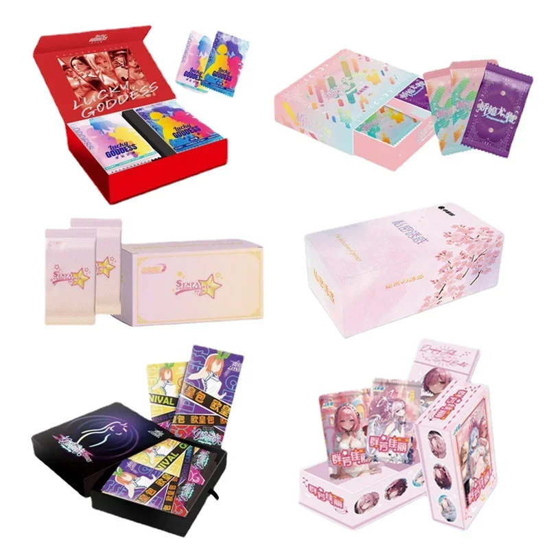 2023 New Goddess Story Pink and Daisy Beauty 2 Cards Metal Cards Booster Box Cute Girl Rare Anime Character Game Board Toy