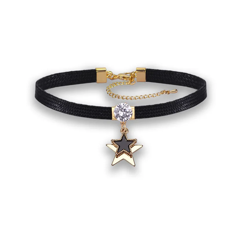 

Five-pointed star collar, female zircon star collar, neckpiece, collarbone chain, romantic collar