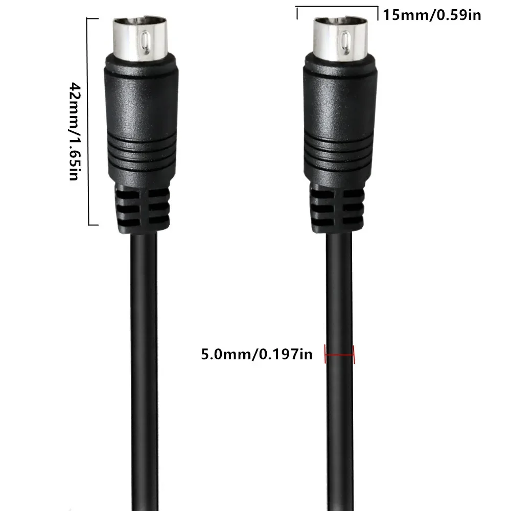 3 Pin Mini Din Male Medium DIN 3P Male Power Connection Cable Audio Connection Cable Three Core din Audio Cable for Speaker