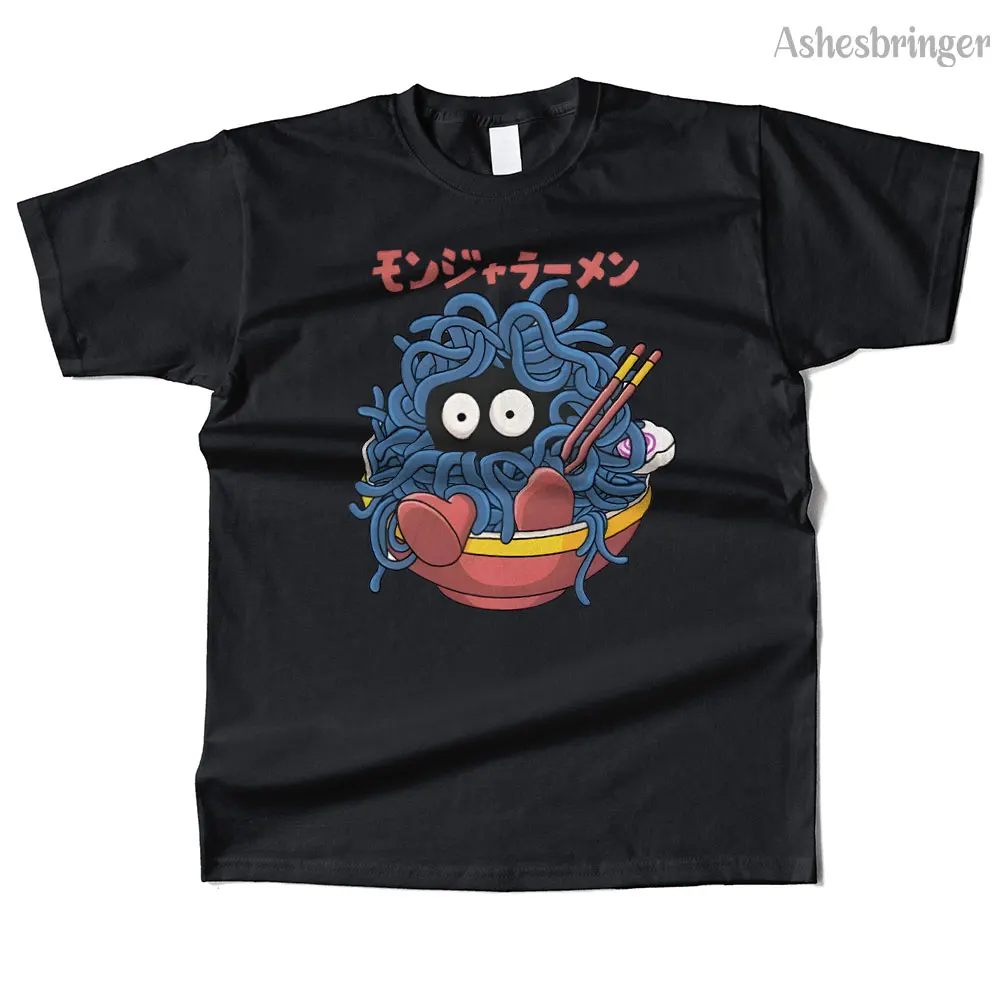 Camiseta de algodón para hombre con estampado de Tangela Ramen, camiseta de alta calidad, estilo informal callejero, para hombres y mujeres