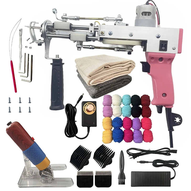 

Изготовление тафтинговой ткани 2 в 1, ручная тафтинговая машина, портативная машина для плетения ковров, инструмент для рукоделия, вязальный инструмент, электрическая тафтинговая машина