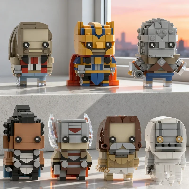 

1291pcs MOC Thor Love And Thunder Brickheadz Model Building Blocks Architecture Toys Assemble Festival Gift Brick Birthday