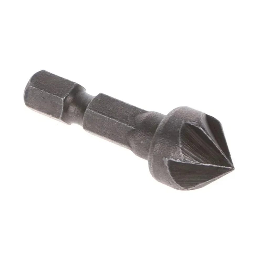 3Pcs High Quality Drill Bits Power Tools 5 Flute Drill Bits Drill Bits 13mm Diameter 3Pcs 5 Flute 90 Degree Gray 1/4