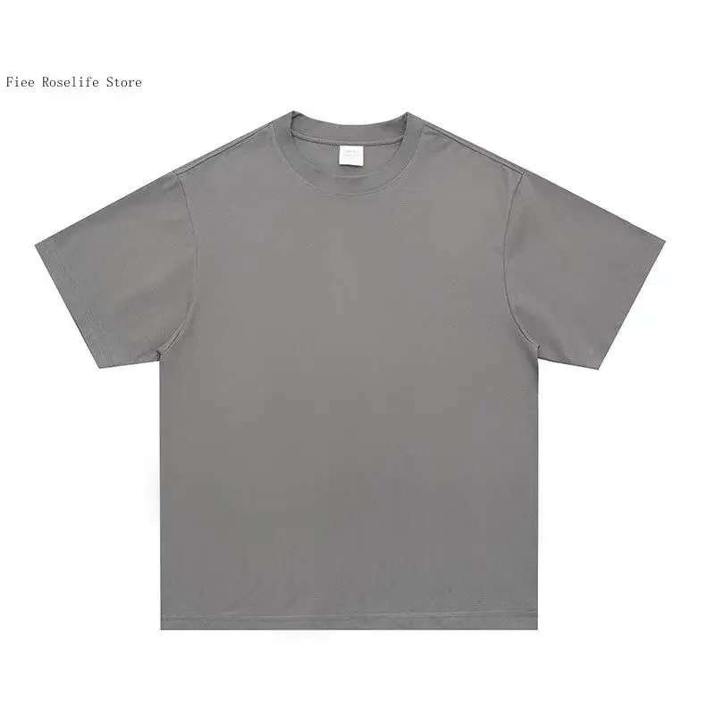 Summer and Autumn Casual Pure Color Breathable Sunscreen Loose Half Sleeve Off Shoulder T-Shirt for Men