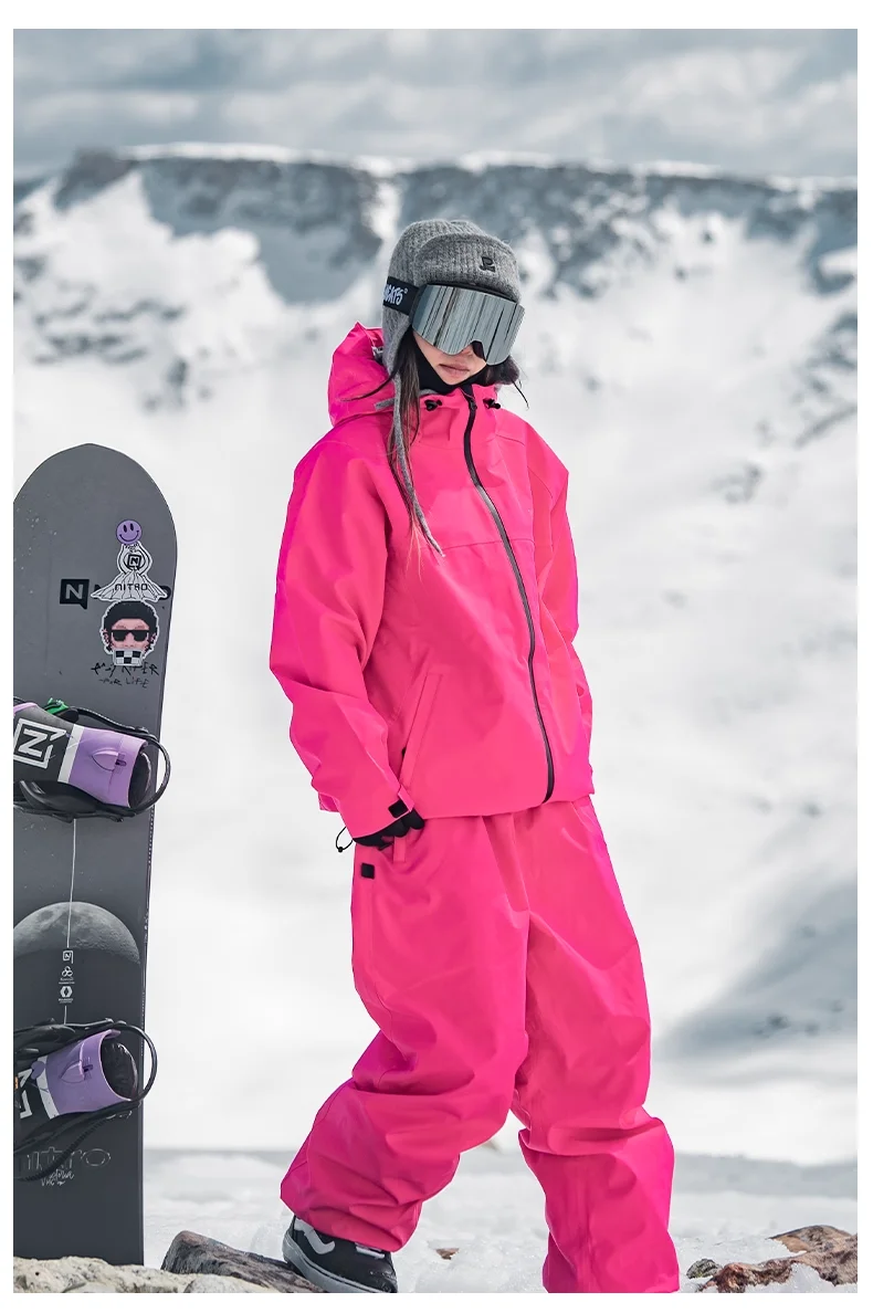 John Snow New Warm Snow Wear For Men And Women Waterproof Breathable Snowboard Jacket And Pants Outdoor Professional Ski Suit