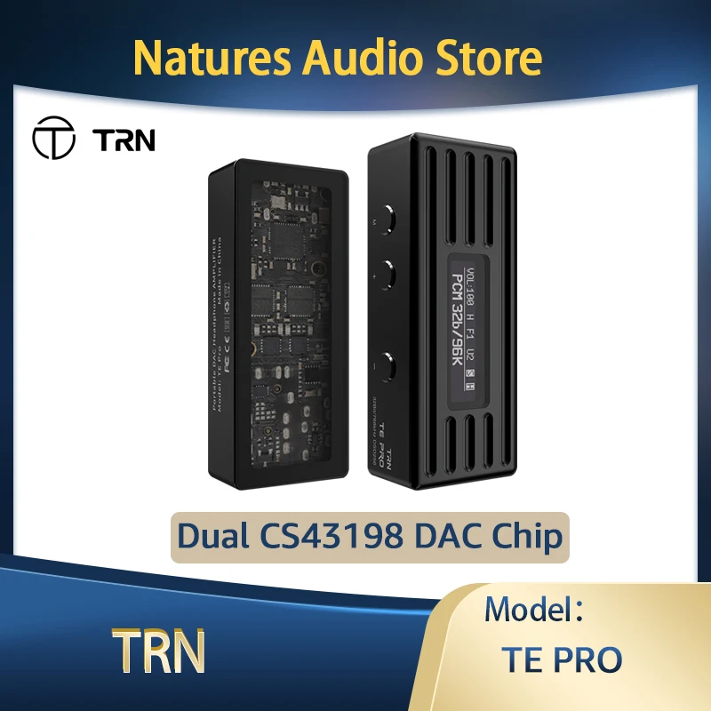 

Портативный декодер TRN TE PRO Dual CS43198 DAC Chip HiFi USB DAC TEPRO усилитель для наушников IEMs Amp С 4,4 мм сбалансированными выходами