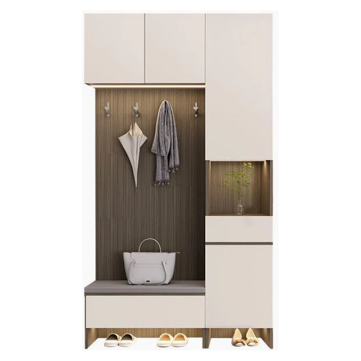 خزانة ملابس للجلوس ذات باب منزلي مشهور مع خزانة أحذية متكاملة معلقة #5