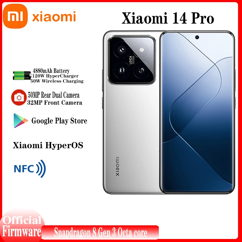 Original Xiaomi 14 Pro 5G Mobile Phone 50MP Rear Dual Camera 6.73