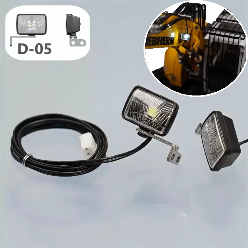 

RC Model Hydraulic Excavator Big Arm Spotlight LED Light for 1/12 1/14 Dump Scaniaa Volvo Truck Kabolite CAT336 Huina JDM LESU