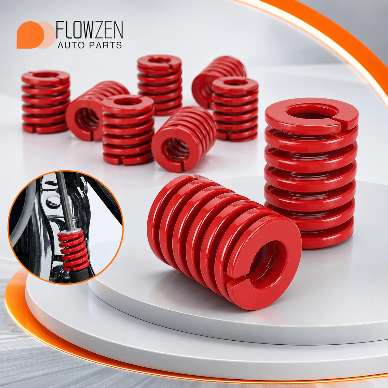1/2/4/8pcs Support Rod 25mm Red Spring Car Rear Trunk Door Bracket Lifting Tool Compression Spring Shock Absorber