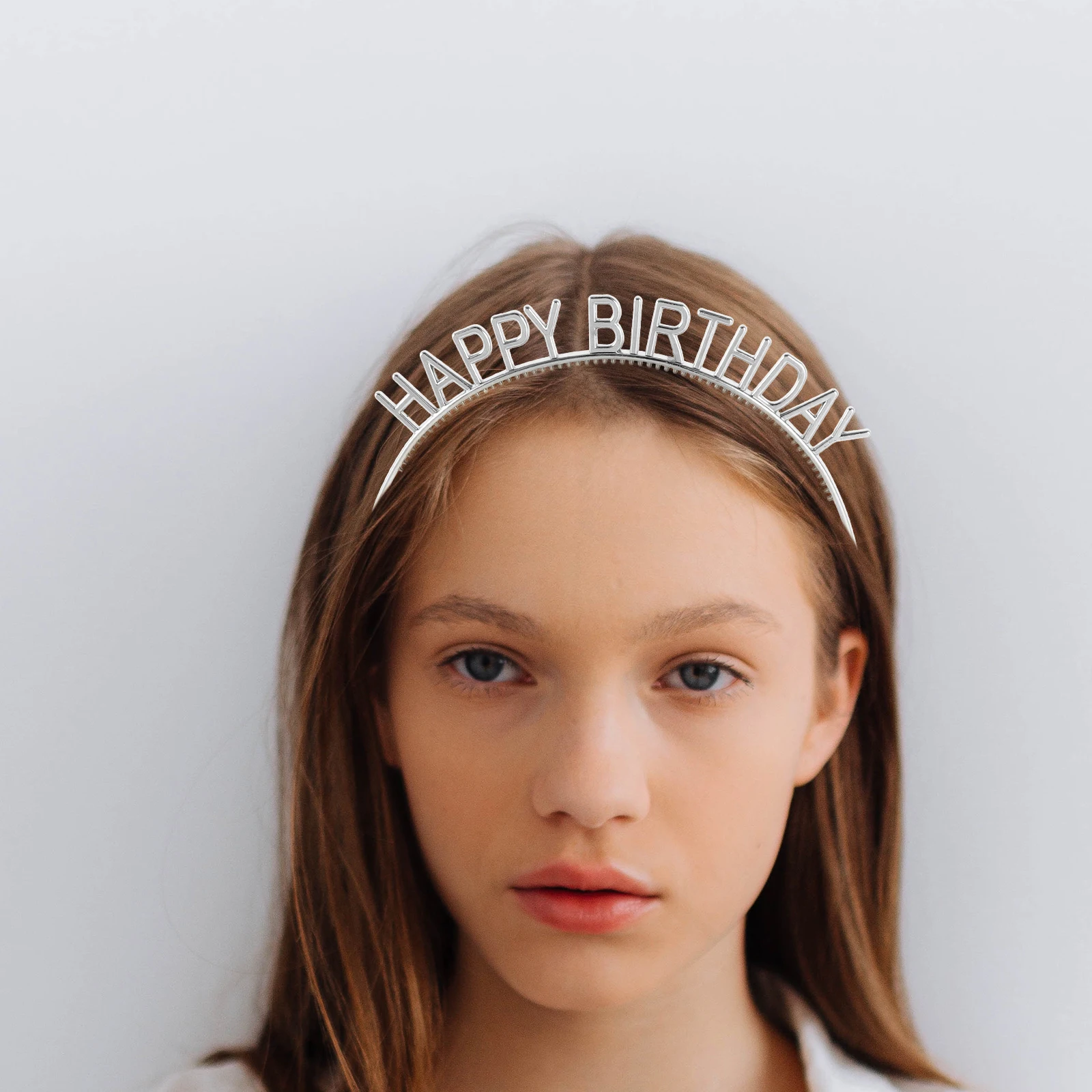 

10pcs Birthday Headband Bands Women Girls Rhinestones Party Festival Wear Lightweight Durable Happy for Adults
