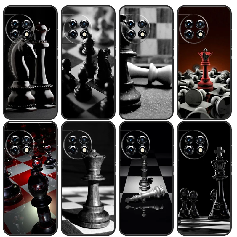 Chess Pieces Case For OnePlus 11 10T 10R 8T 8 9 10 Pro Cover For OnePlus Nord 3 2T CE 2 Lite N10 N20 N30