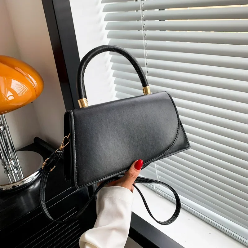

ins temperament simple solid color handbag shoulder crossbody women's small square bag