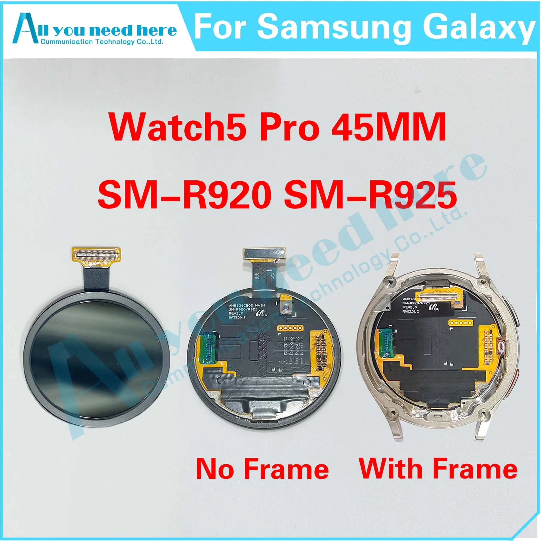 

100% Test For Samsung Watch 5 Pro 45MM SM-R920 SM-R925 R920 R925 LCD Display Touch Screen Digitizer Assembly Repair Replacement