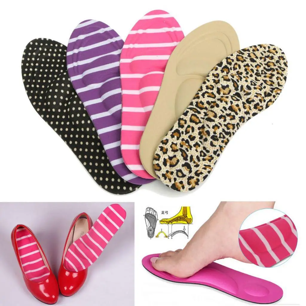 Full Length Relief Insole Flexible Cuttable Arch Insert Pad for Walking Heels Slippers and Sneakers Shoes