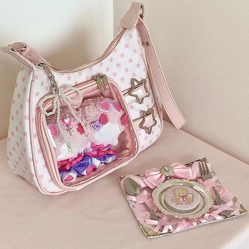 2026 New Pink Star Millennial Style 10cm Baby Bag Going Out Crossbody Girl Small Food Amount Star Chasing Lta Bags for Woman