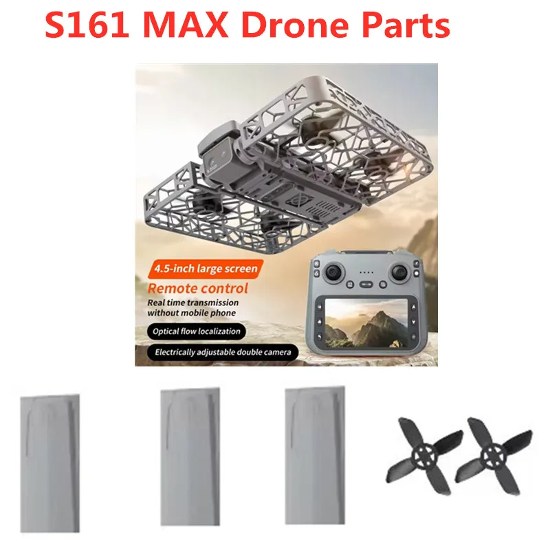S161MAX RC Drone 7.4V 1200Mah Battery/Propeller S161 MAX Drone Battery S161MAX Drone Battery Blades S161 MAX Dron Parts Toys