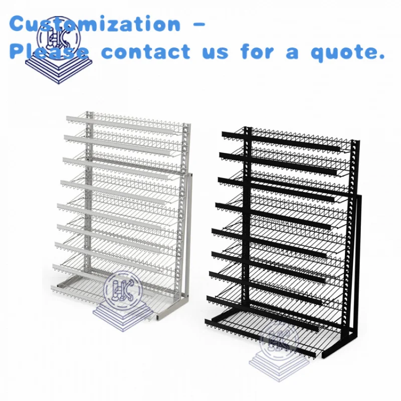 

custom.Customized Bakery Store Metal Rolling Rack Metal Wire Collapsible Bulk Foods Snack Display Cabinet Storage Shelf