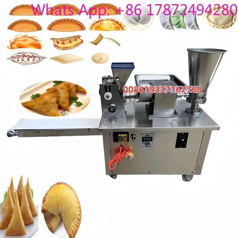 

New Noiseless Empanada Samosa Making Machine - Variable Frequency Operation with Conveyor Belt for Efficient Production