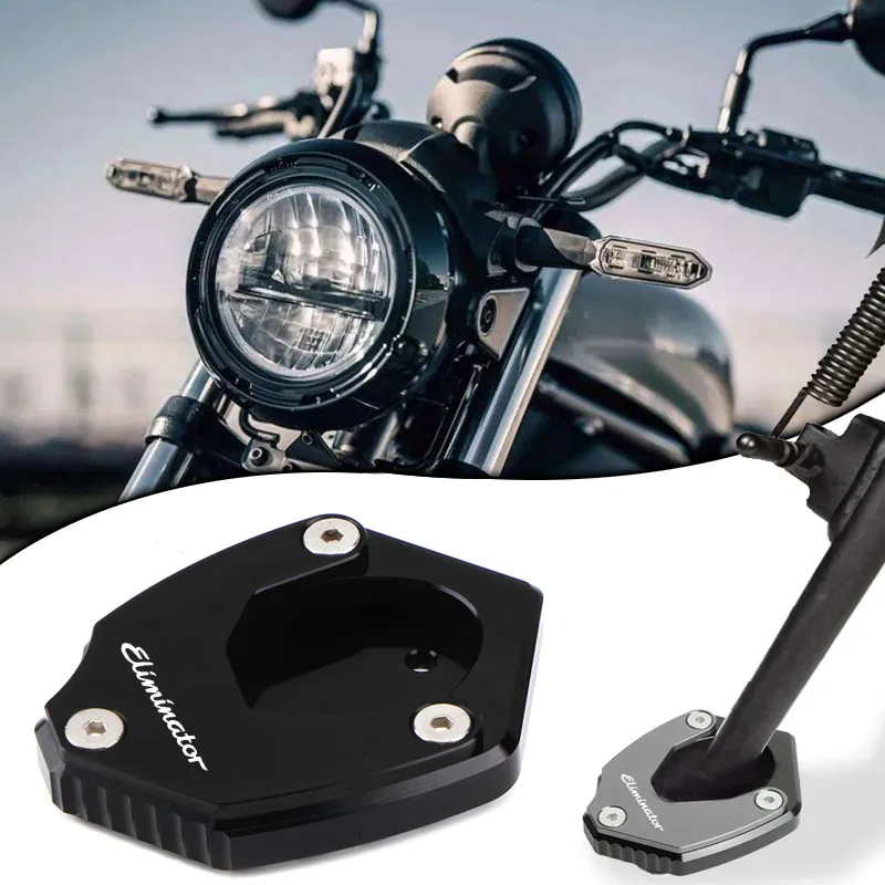 For Kawasaki Eliminator 500 Eliminator500 2024 2025 Motorcycle Accessories CNC Kickstand Foot Enlarger Side Stand Extension Pad
