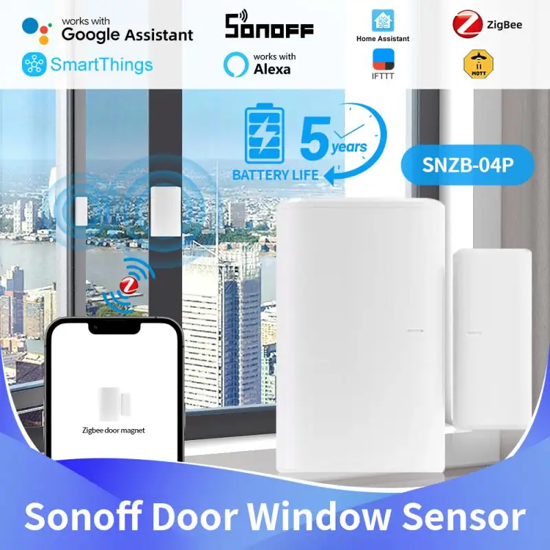 

SONOFF SNZB-04P Zigbee Датчик двери, окна, локальная умная сцена, оповещение о тампере, умный дом, безопасность, голосовое управление через Alexa Google