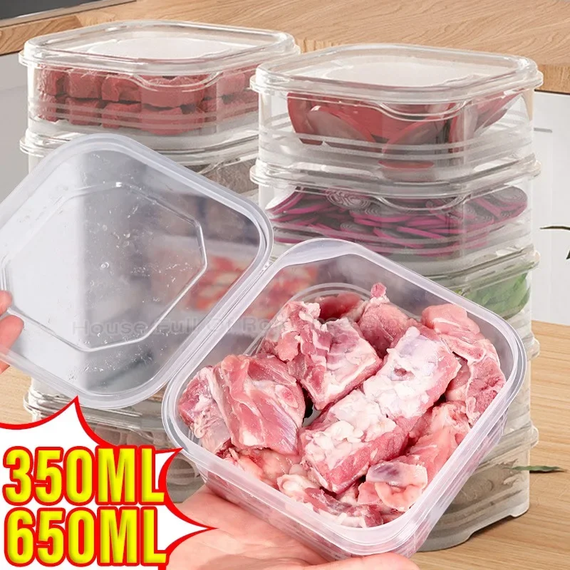 Food Retain Freshness Transparent Storage Frozen Meat Preservation Box Refrigerator Jar Home Kitchen Vegetable Storage Organizer