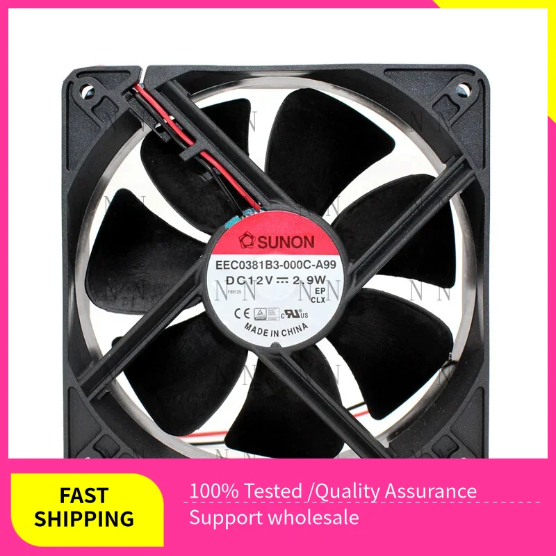 

GGT ДЛЯ SUNON EEC0381B3-000C-A99 12038 12 В 2,9 Вт 12 СМ Вентилятор охлаждения корпуса 2-проводной