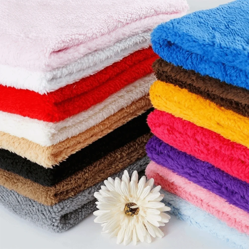 

DIY Super Soft Lamb Velvet Fabric 160*100cm Single-sided Velvet Fabric Warm Cotton Blend Clothing Material Home Textiles