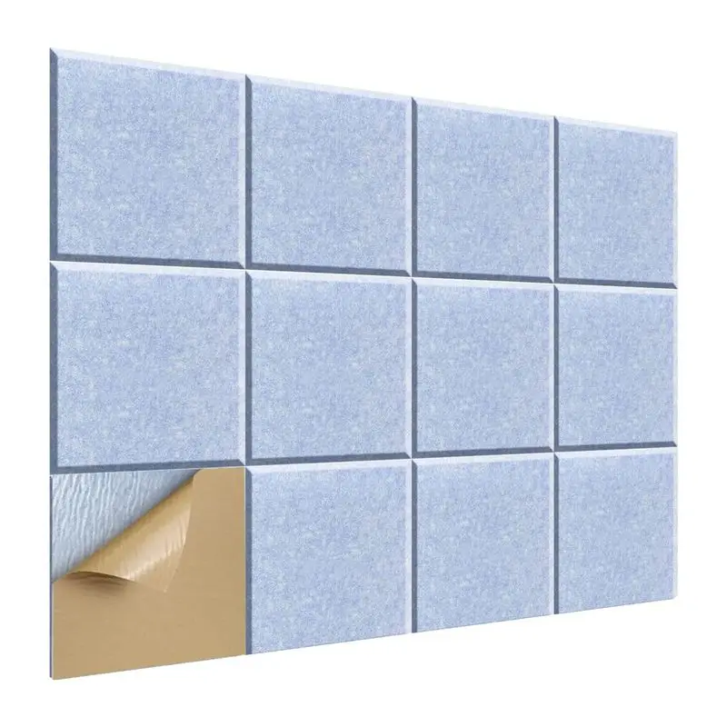 

Самоклеящиеся акустические панели KYCOR-12, 12x12x0,4 дюйма, звукопоглощающие панели, для студий звукозаписи, офисов, дома