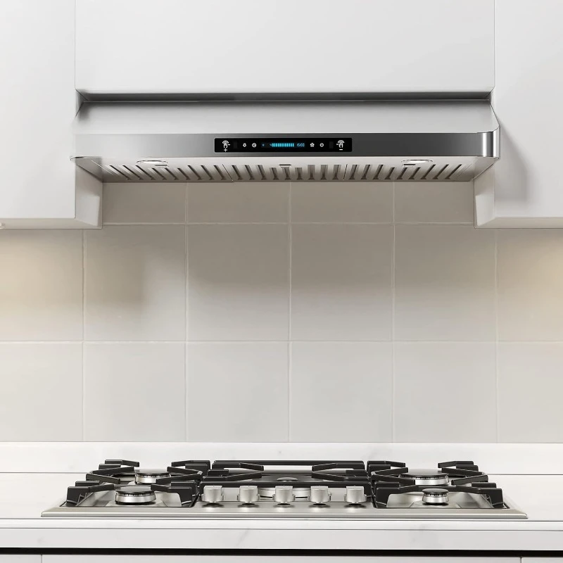 36 Inch Under Cabinet Range Hood with 900-CFM, 4 Speed Gesture Sensing&Touch Control Panel, Stainless Steel Kitchen Vent