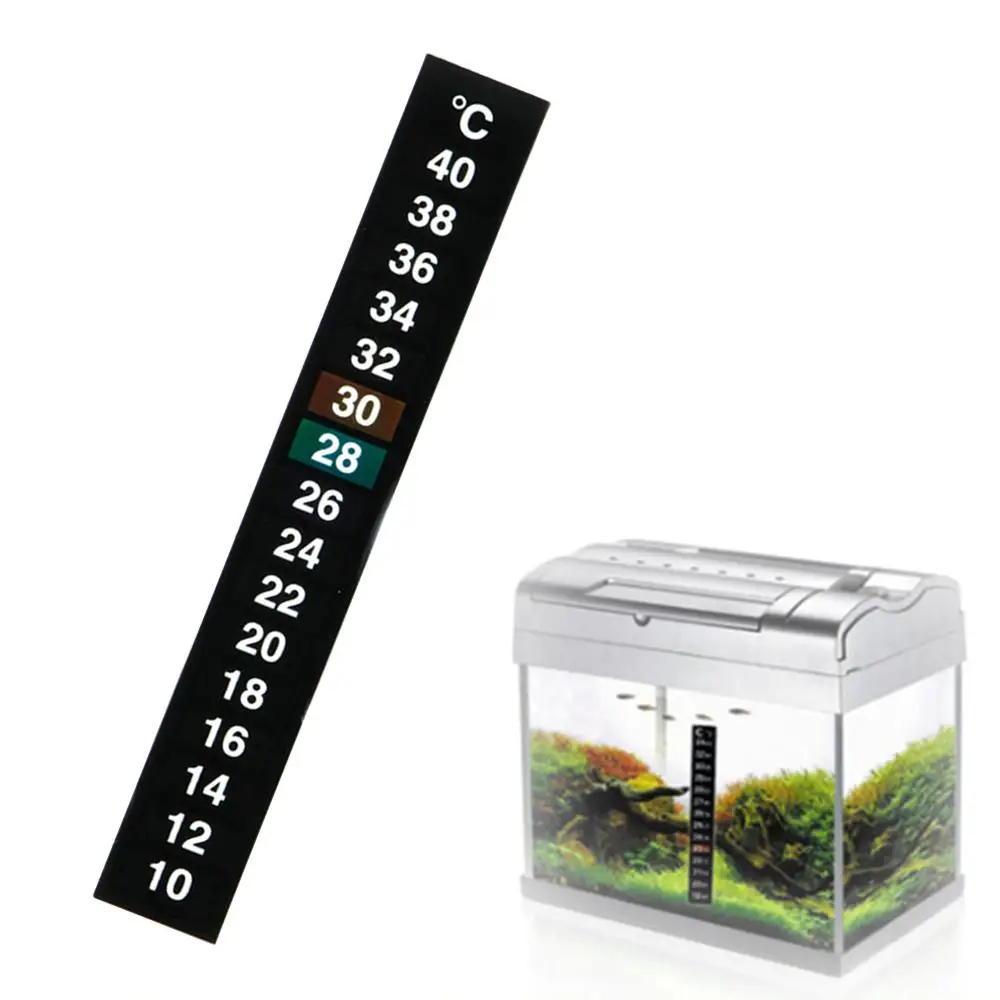 Fish Tank Clear Temperature Display Innovative Tropical Fish Must-have Stick- Fish Tank Thermometer Sticker Waterproof Design