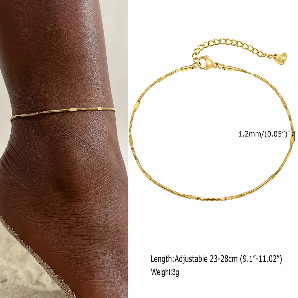Herz-Fußkettchen aus Edelstahl für Damen, vergoldetes, zartes Fußkettchen-Armband, leichter Luxus-Fußschmuck, Partygeschenke für Mädchen
