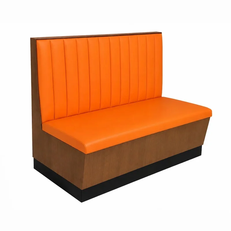 Custom Commercial Modern Restaurant Furniture Set Sofa Table with Hot Pot Solid Wood Edge Marble Table Top