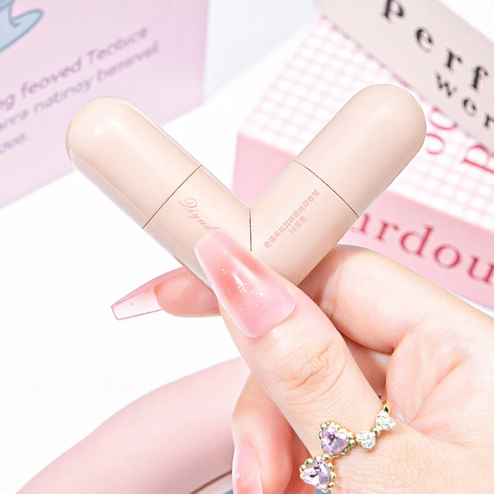 อายไลเนอร์แบบหมุนได้เนื้อแมท 2 ชิ้น กันน้ำ ติดทนนาน ปากกาอายไลเนอร์ชนิดน้ำ แห้งเร็ว ปากกาเขียนขอบตาแบบปั๊ม