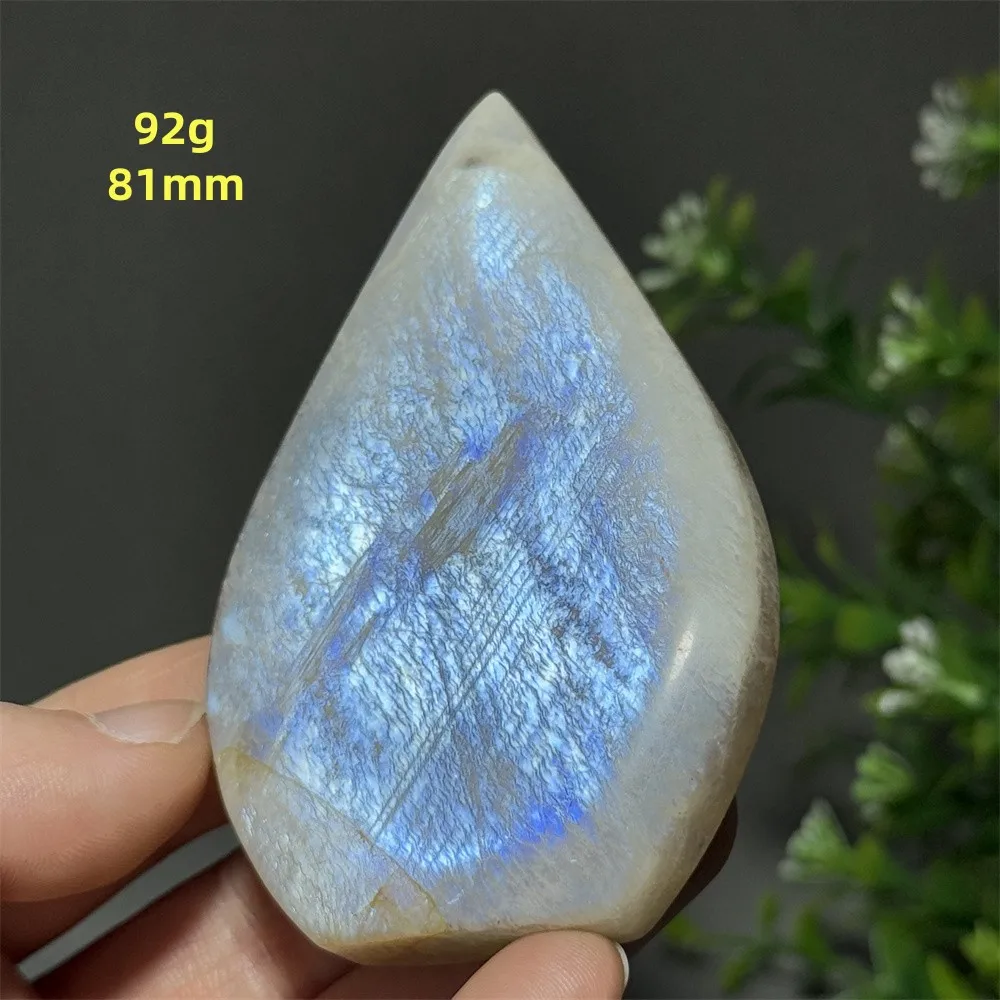 Natural Gem Moonstone Blue Light Free Form Torch Mineral   Quartz Home Decoration Energy Therapy Spiritual Meditation Gem