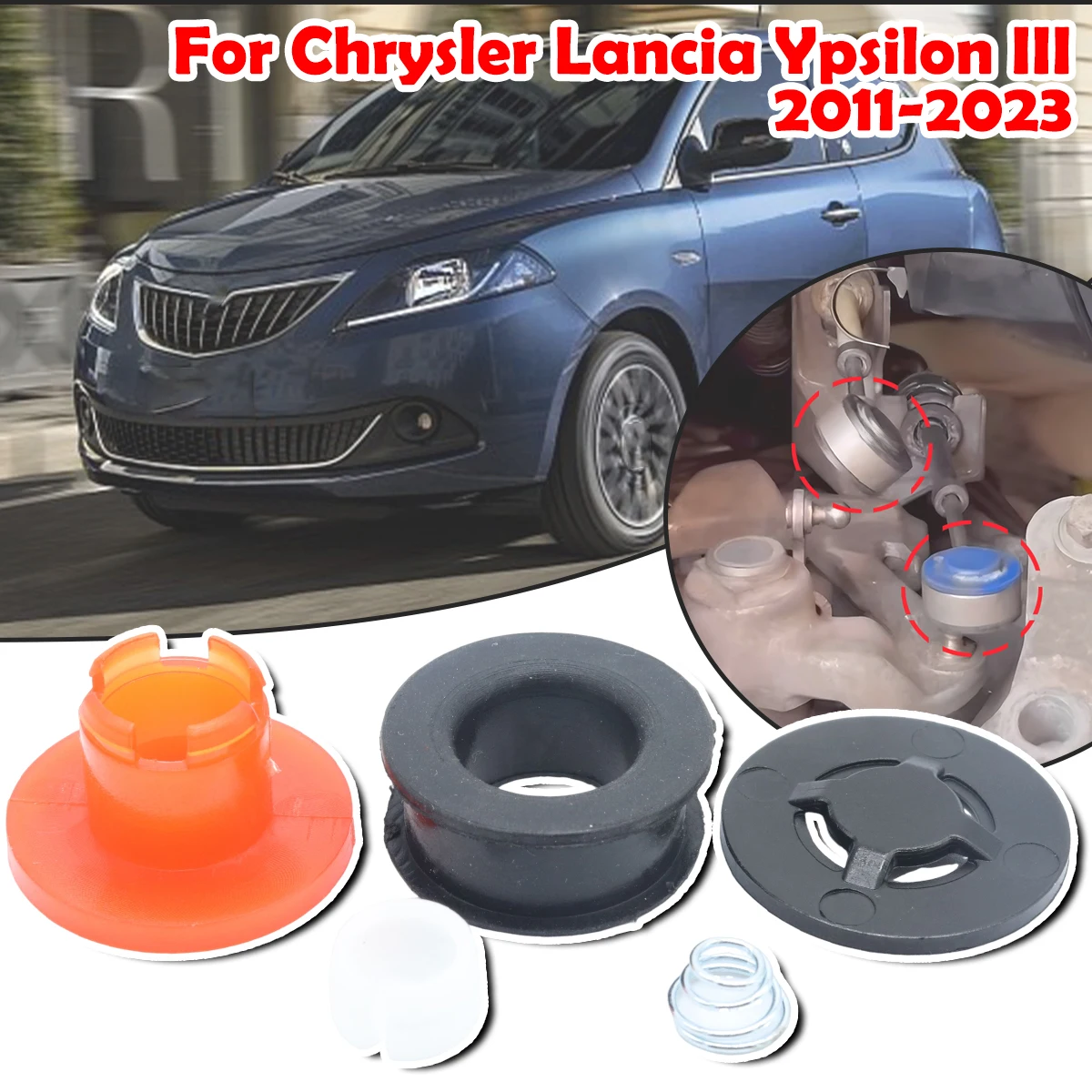 

For Chrysler Lancia Ypsilon III 2011-2023 Upgrade Gear Shift Cable Linkage End Rod Bushing Gearbox Shifter lever Grommet Repair