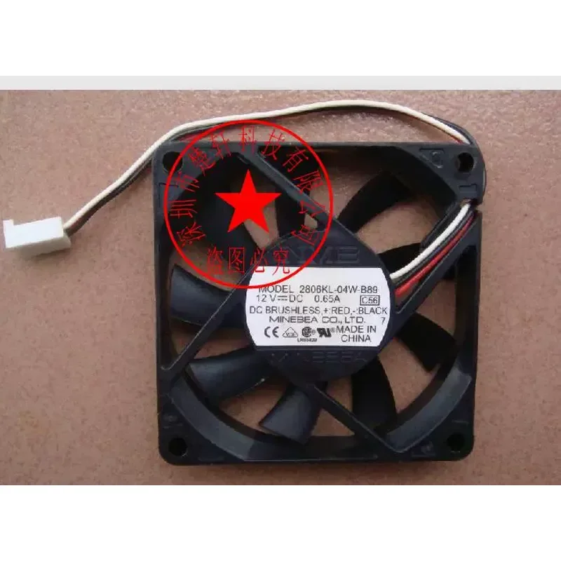 for 2806KL-04W-B89 Server Fan 12V 0.65A 70x15mm 3-Wire Original Refurbished Cooling Blower