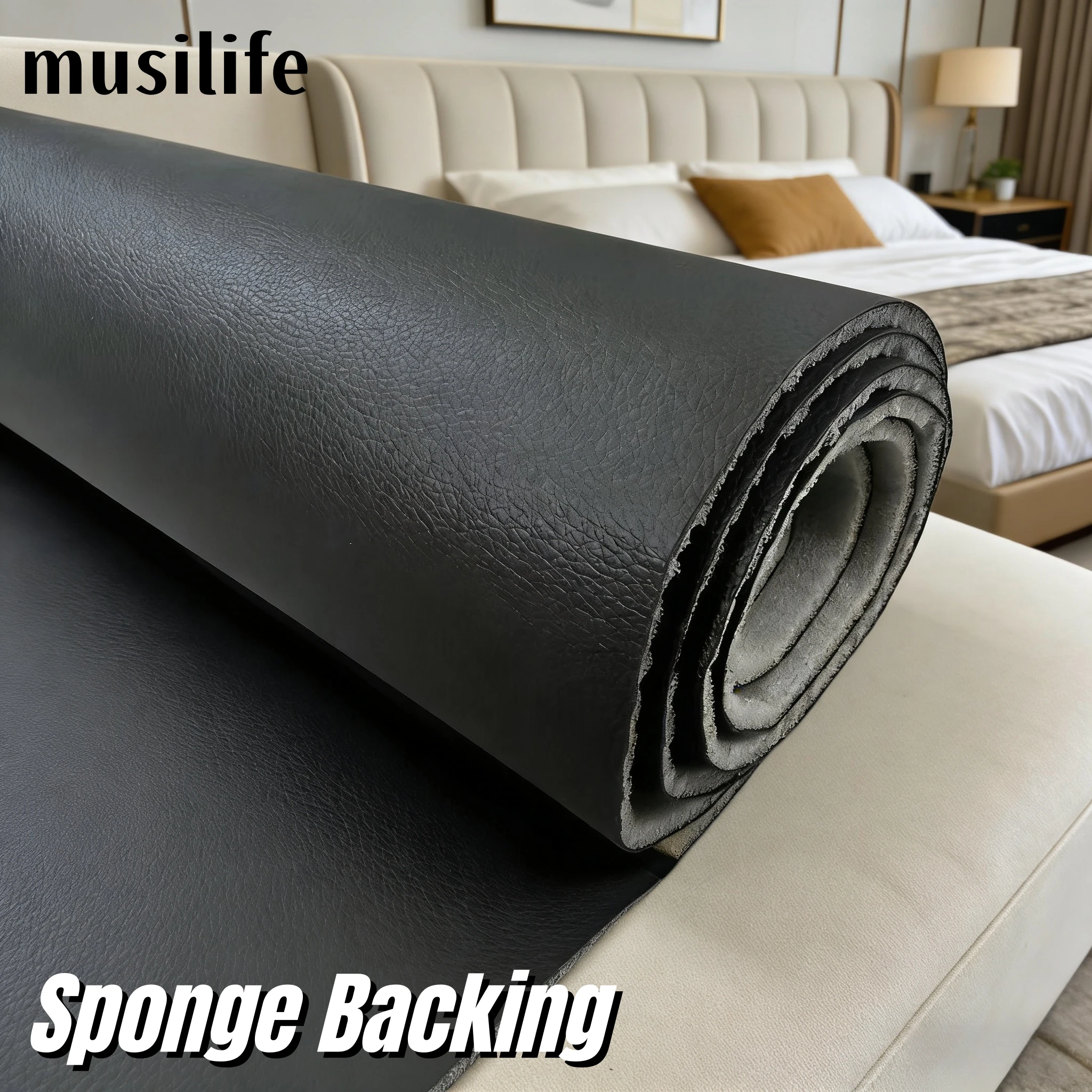 

Искусственная кожа Max 200x135 см, ткань ПВХ с губчатой основой 4 мм для обивки потолка автомобиля, сидений, подушек, фоновых стен и других материалов