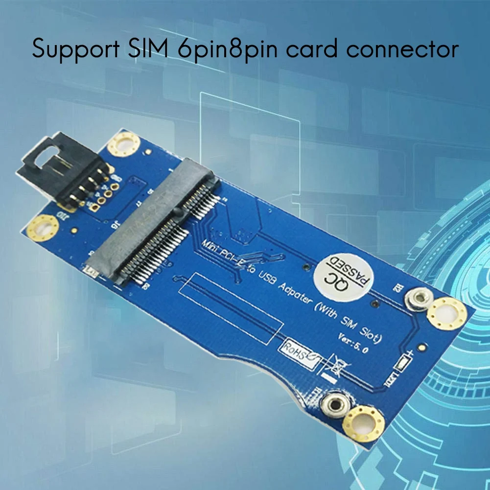 Mini PCI-E to USB Adapter with SIM Card Slot for WWAN/LTE Module(Horizontal Interface)