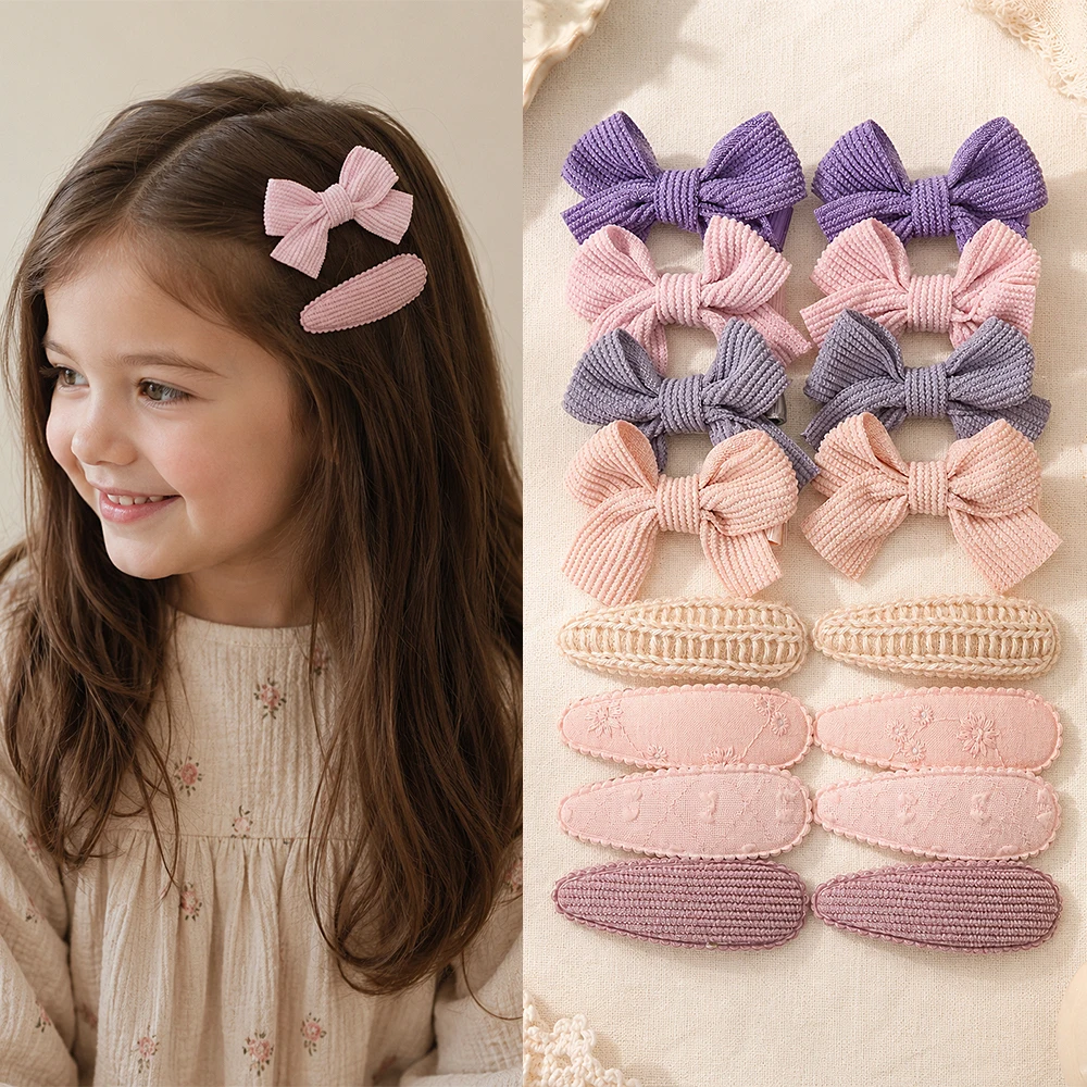 1 Set Children's Bow Water Droplet BB Hair Clips Girls Teenagers To Wear Daily Party Decoration Children's Gift Hair Accessories