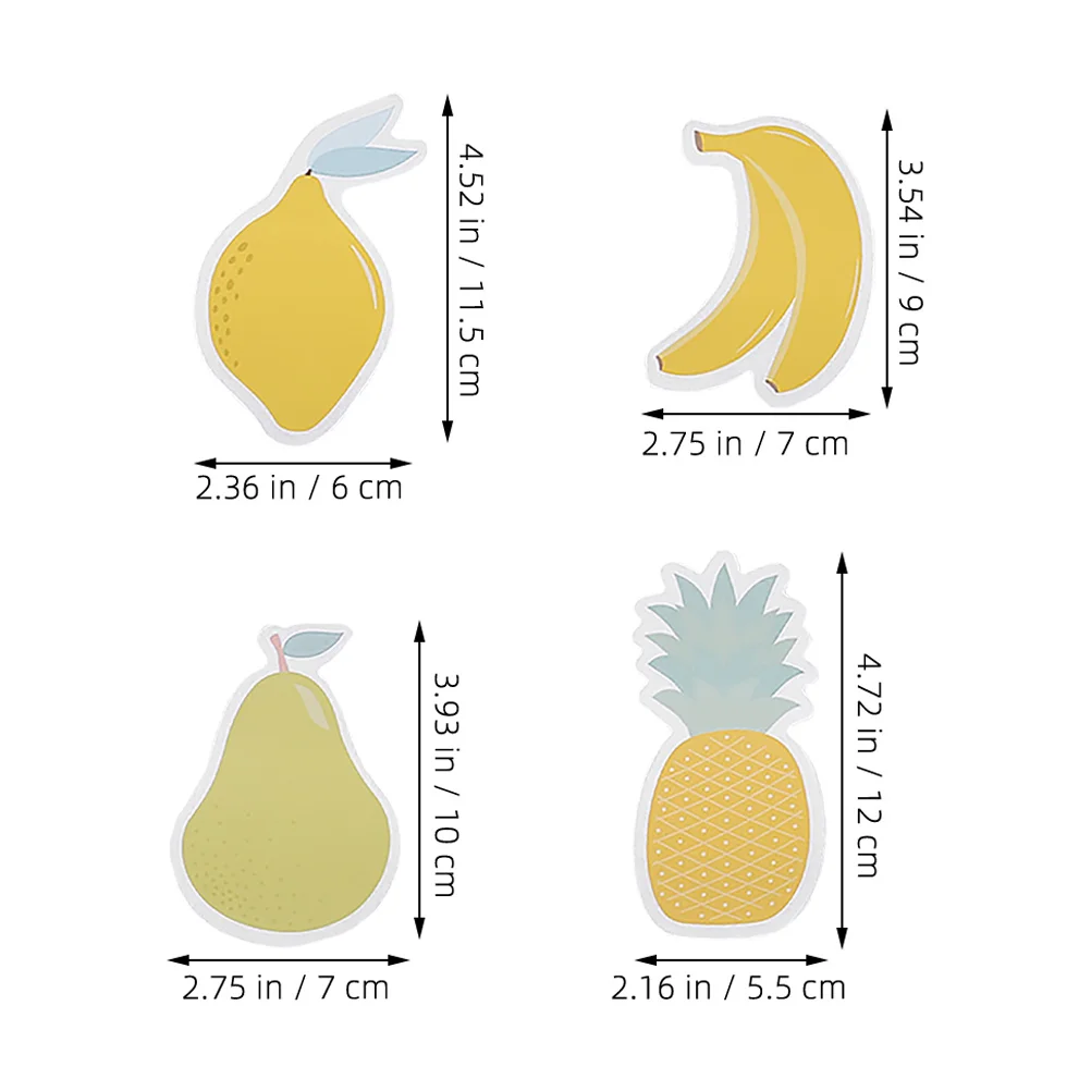 Bloc de notas decorativos pelables en forma de fruta, suministros de oficina divertidos, Bloc de notas de manzana y fruta, 6 uds.