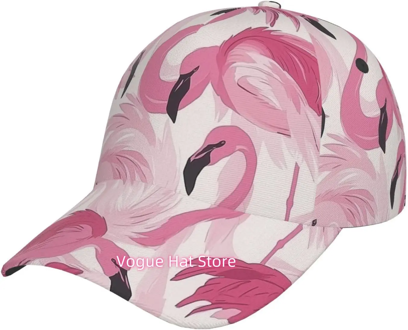 Pink Flamingos Pattern Baseball Cap Unisex Adjustable Baseball Hats for Sports Outdoor