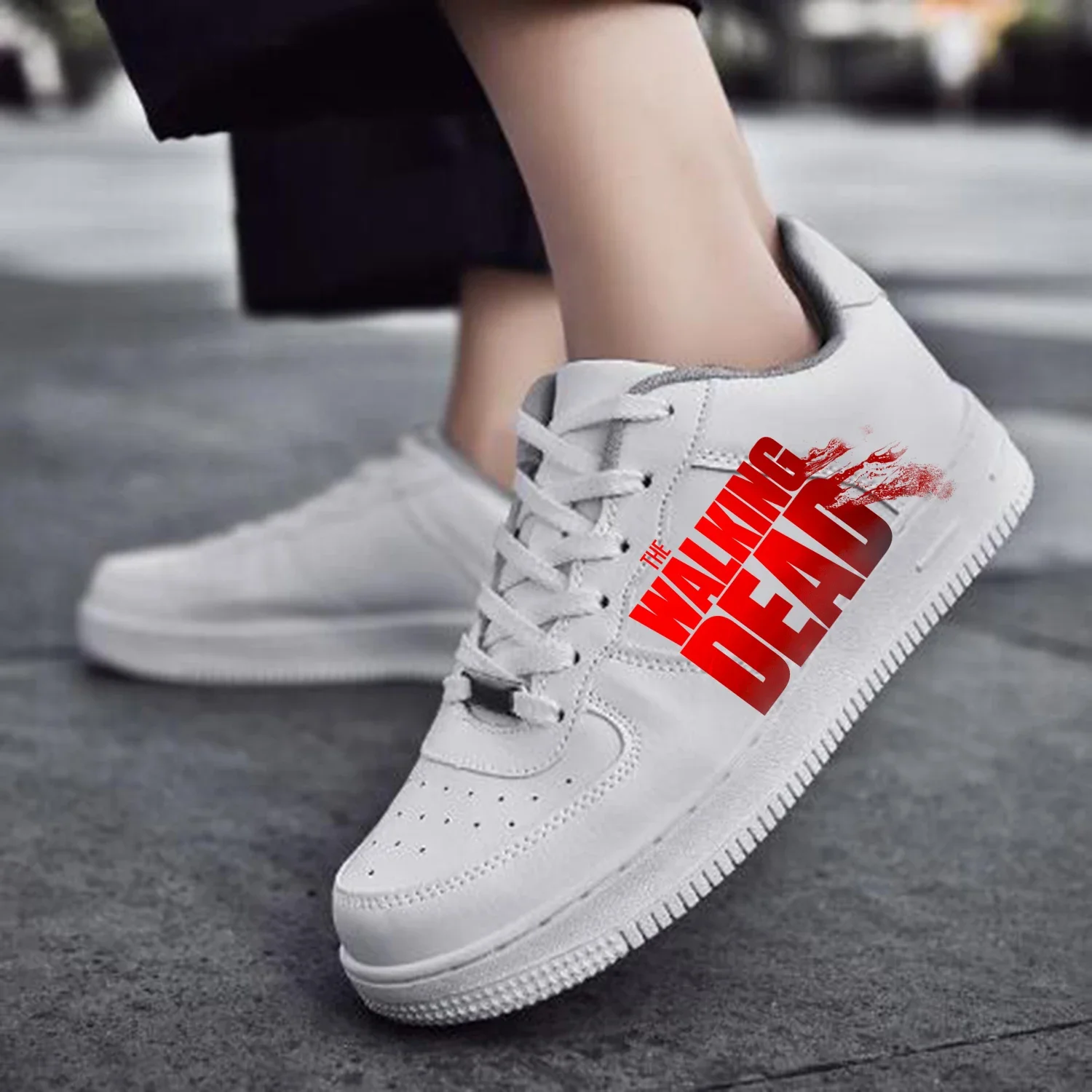 

The Walking Dead Game AF Basketball Mens Womens Sports Running High Quality Flats Force Sneakers Lace Up Mesh Custom Made Shoe