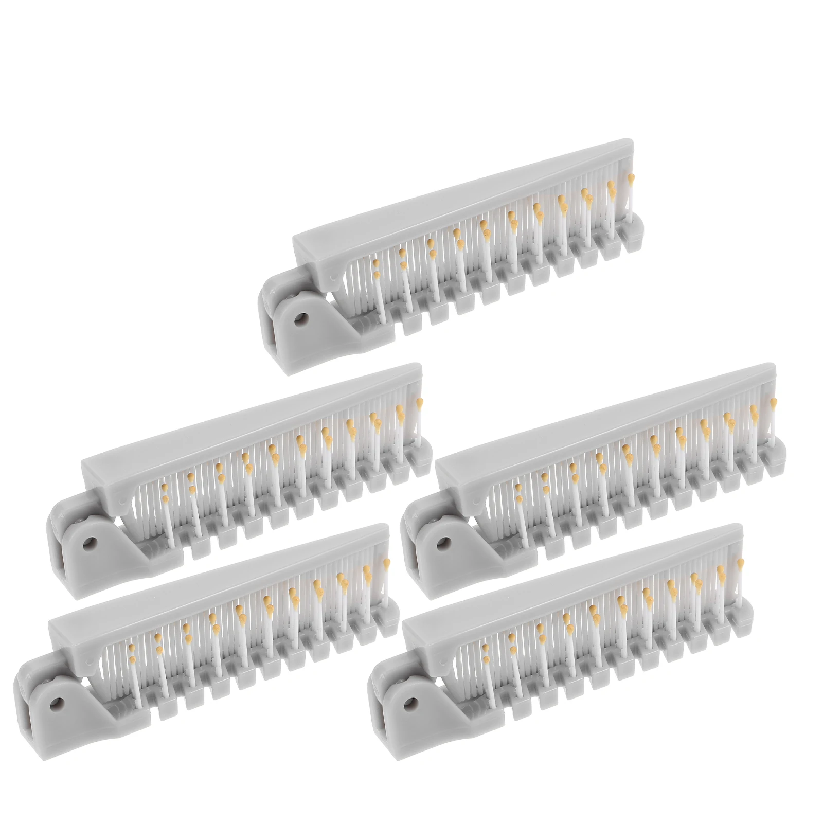 

5 Pcs Foldable Travel Comb Hair Brush with Dual Purpose Fold-up Double Sided Plastic